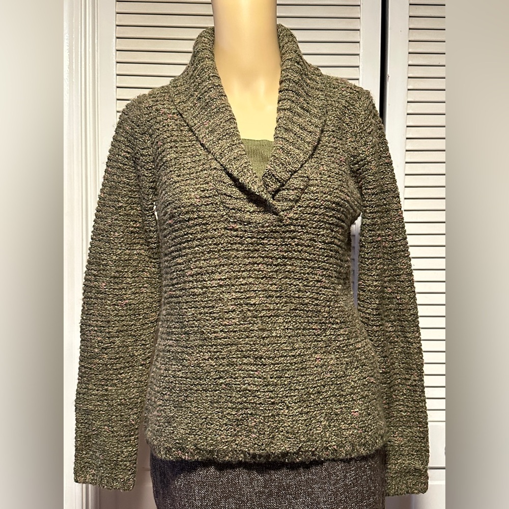 Cowl Neck Green Sweater Charter Club S